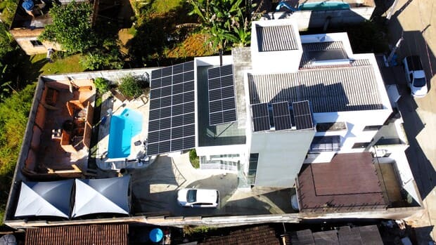 Sistema de energia solar do cliente Rodrigo em Bom Retiro, Joinville